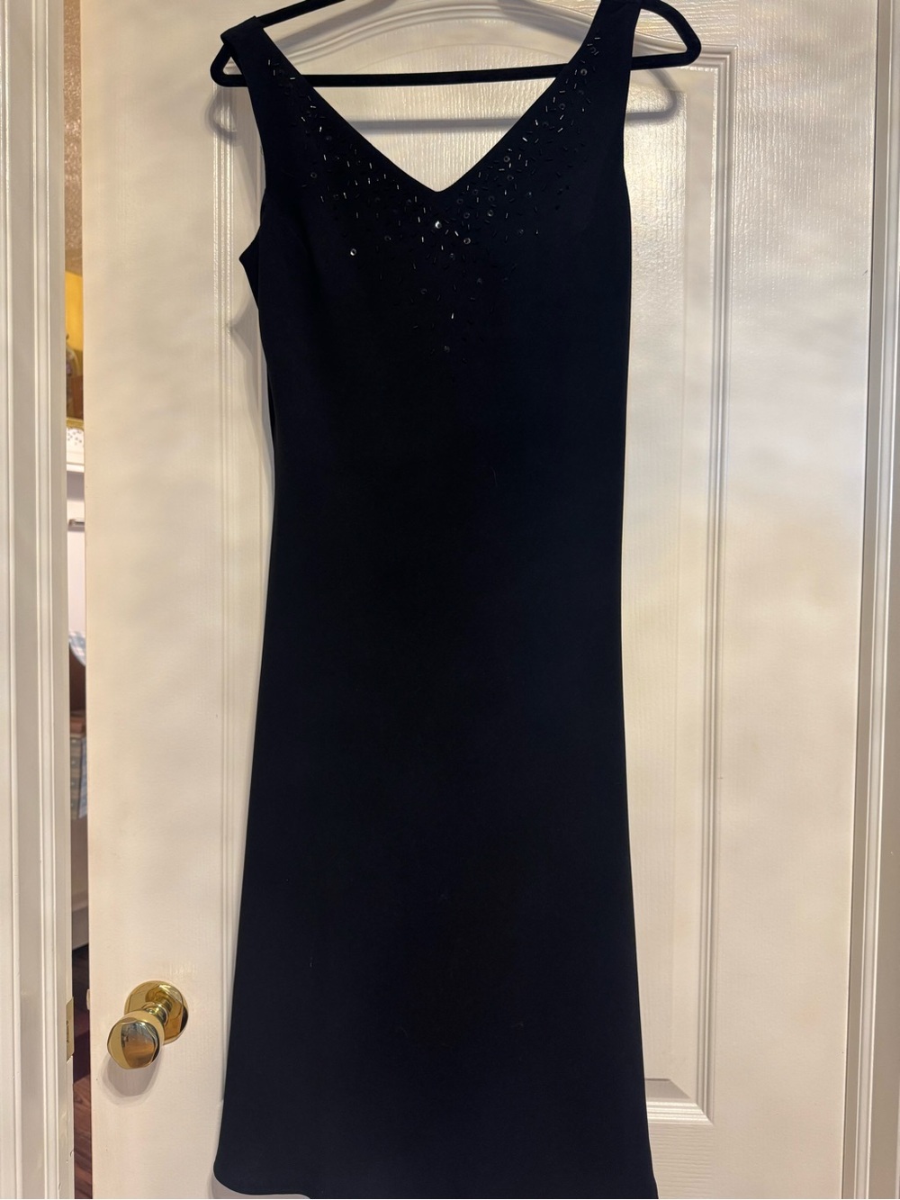 Vanessa Stevens Black Beaded Cocktail Dress – Size 14